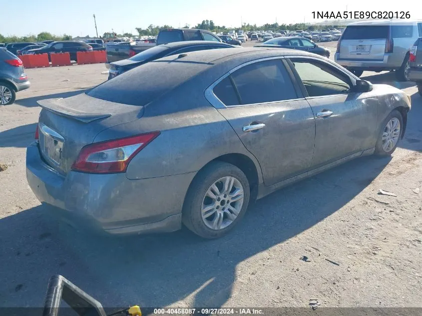 1N4AA51E89C820126 2009 Nissan Maxima 3.5 Sv