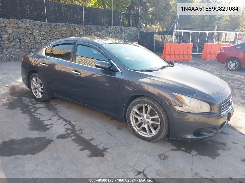 2009 Nissan Maxima S/Sv VIN: 1N4AA51E89C829084 Lot: 40500123