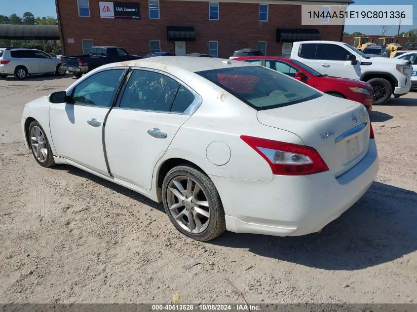 2009 Nissan Maxima S/Sv VIN: 1N4AA51E19C801336 Lot: 40513528