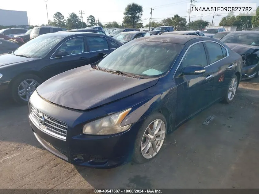 2009 Nissan Maxima 3.5 Sv VIN: 1N4AA51E09C827782 Lot: 40547587