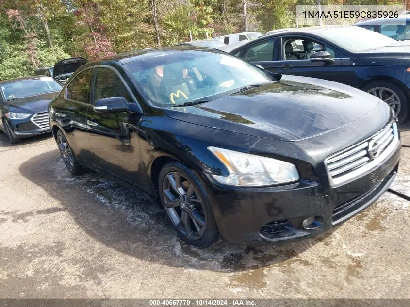 2009 Nissan Maxima 3.5 Sv VIN: 1N4AA51E59C835926 Lot: 40567770