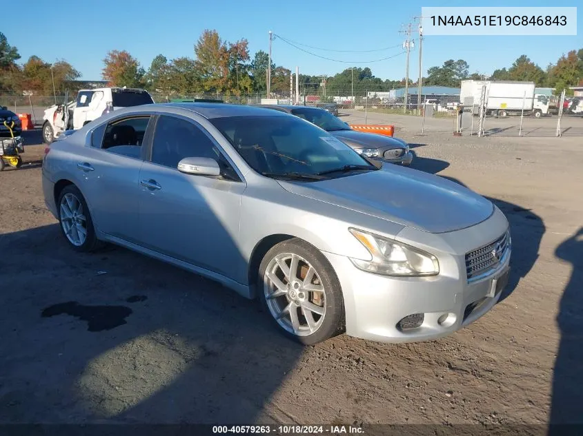 2009 Nissan Maxima 3.5 Sv VIN: 1N4AA51E19C846843 Lot: 40579263