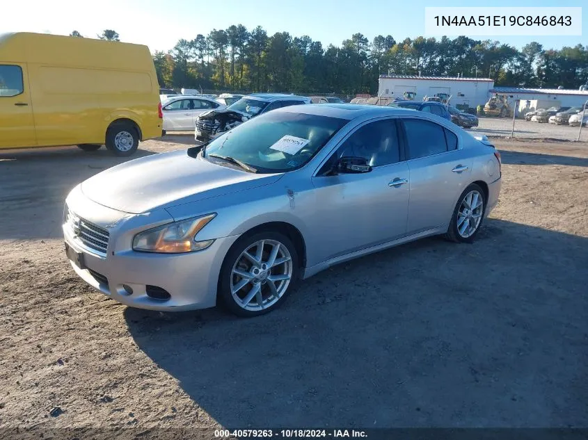 2009 Nissan Maxima 3.5 Sv VIN: 1N4AA51E19C846843 Lot: 40579263