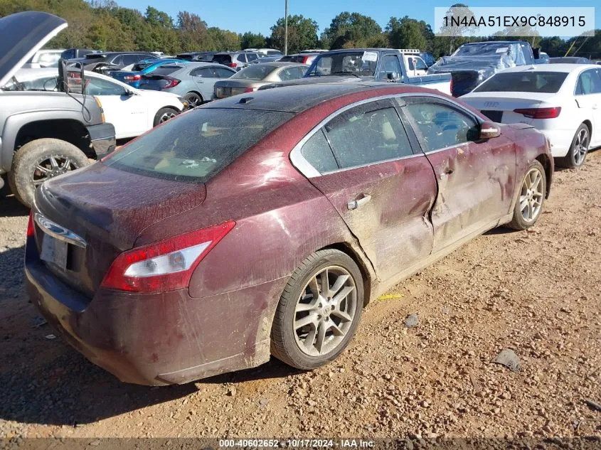 1N4AA51EX9C848915 2009 Nissan Maxima 3.5 Sv