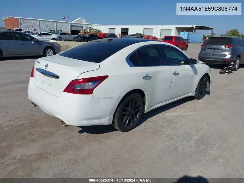 2009 Nissan Maxima 3.5 Sv VIN: 1N4AA51E59C808774 Lot: 40625374