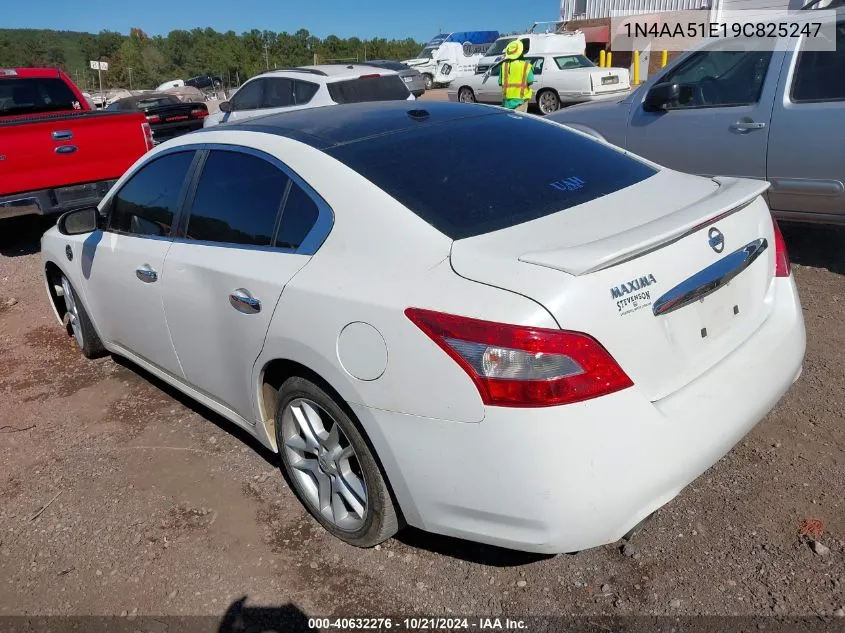 2009 Nissan Maxima 3.5 Sv W/Premium Pkg VIN: 1N4AA51E19C825247 Lot: 40632276