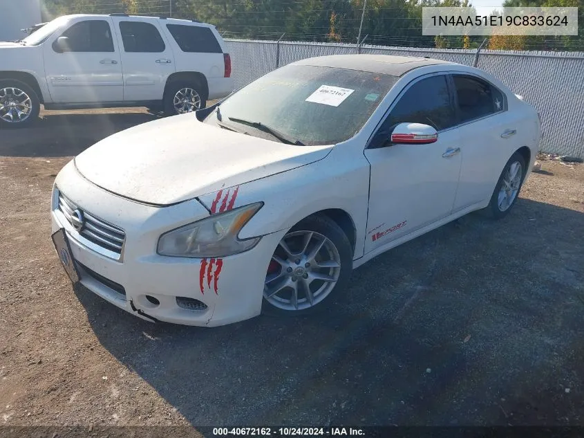 2009 Nissan Maxima 3.5 Sv VIN: 1N4AA51E19C833624 Lot: 40672162