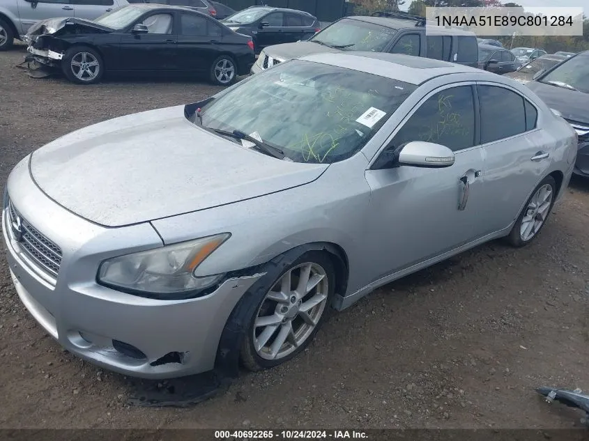 2009 Nissan Maxima 3.5 Sv VIN: 1N4AA51E89C801284 Lot: 40692265