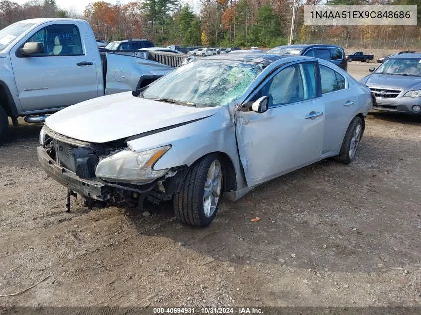 2009 Nissan Maxima 3.5 Sv VIN: 1N4AA51EX9C848686 Lot: 40694931