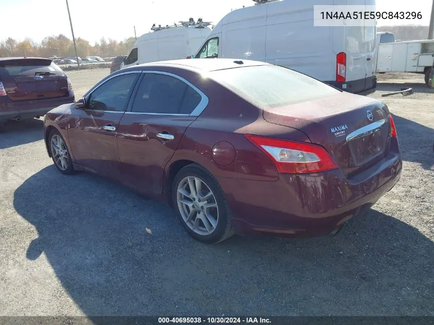 1N4AA51E59C843296 2009 Nissan Maxima 3.5 Sv