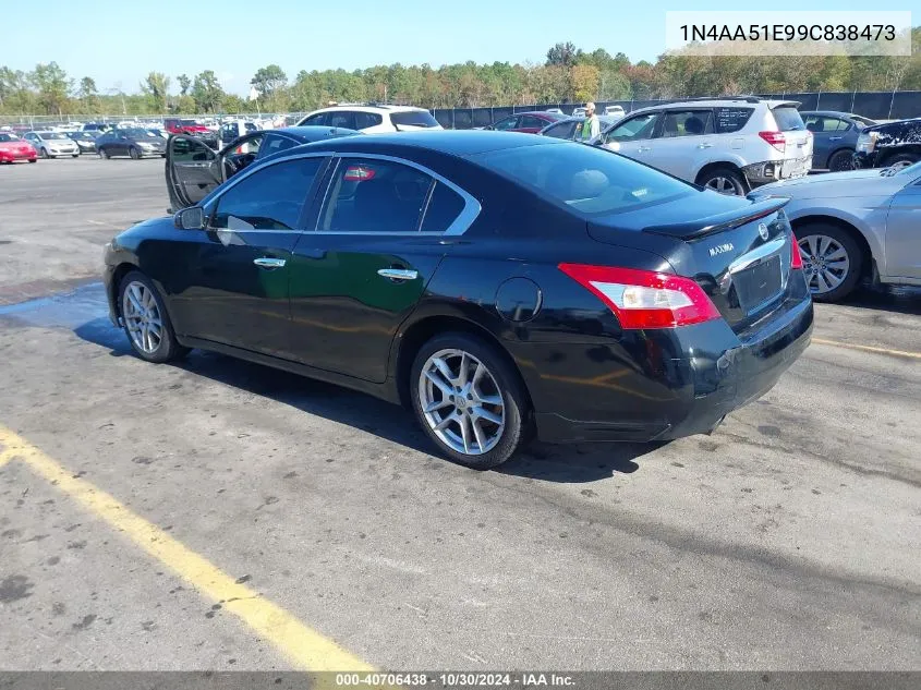 2009 Nissan Maxima 3.5 S VIN: 1N4AA51E99C838473 Lot: 40706438