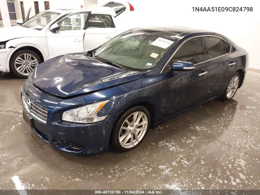 2009 Nissan Maxima 3.5 Sv VIN: 1N4AA51E09C824798 Lot: 40720790