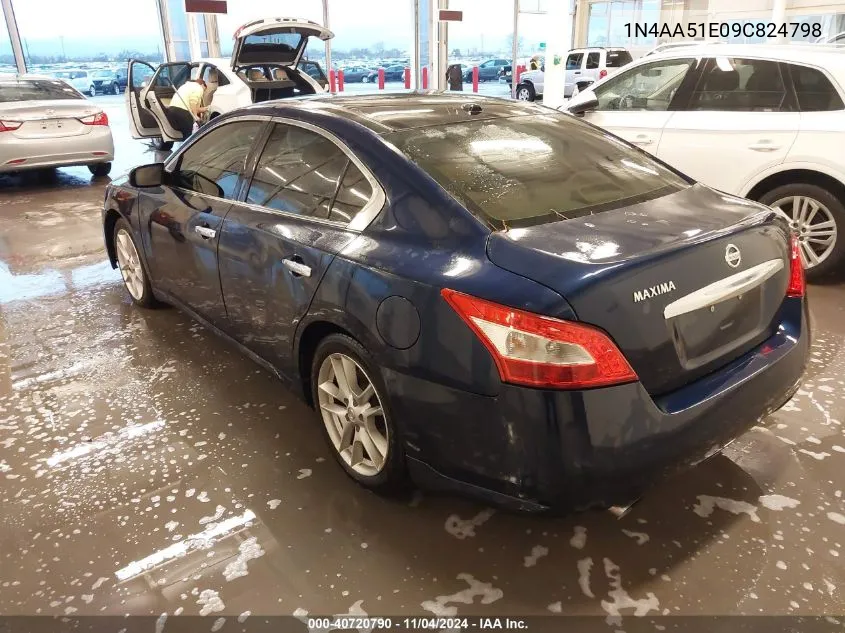 2009 Nissan Maxima 3.5 Sv VIN: 1N4AA51E09C824798 Lot: 40720790