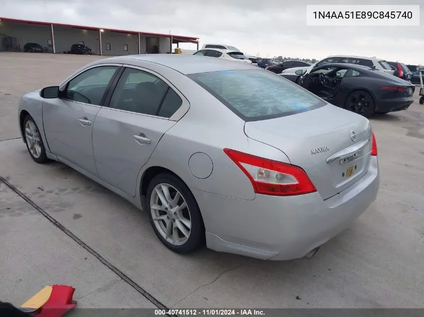 2009 Nissan Maxima 3.5 Sv VIN: 1N4AA51E89C845740 Lot: 40741512