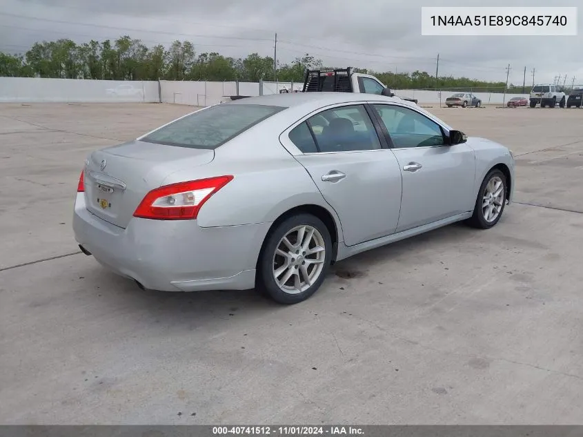 2009 Nissan Maxima 3.5 Sv VIN: 1N4AA51E89C845740 Lot: 40741512