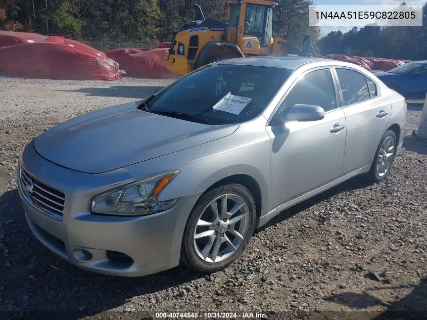 2009 Nissan Maxima 3.5 S VIN: 1N4AA51E59C822805 Lot: 40744548