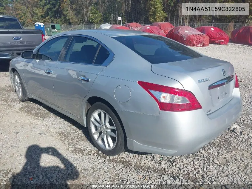 2009 Nissan Maxima 3.5 S VIN: 1N4AA51E59C822805 Lot: 40744548