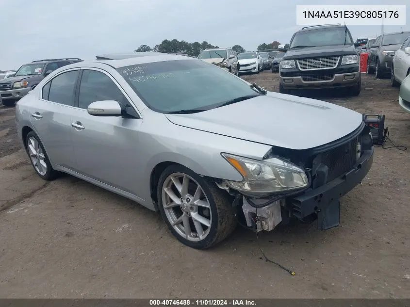 2009 Nissan Maxima 3.5 Sv VIN: 1N4AA51E39C805176 Lot: 40746488