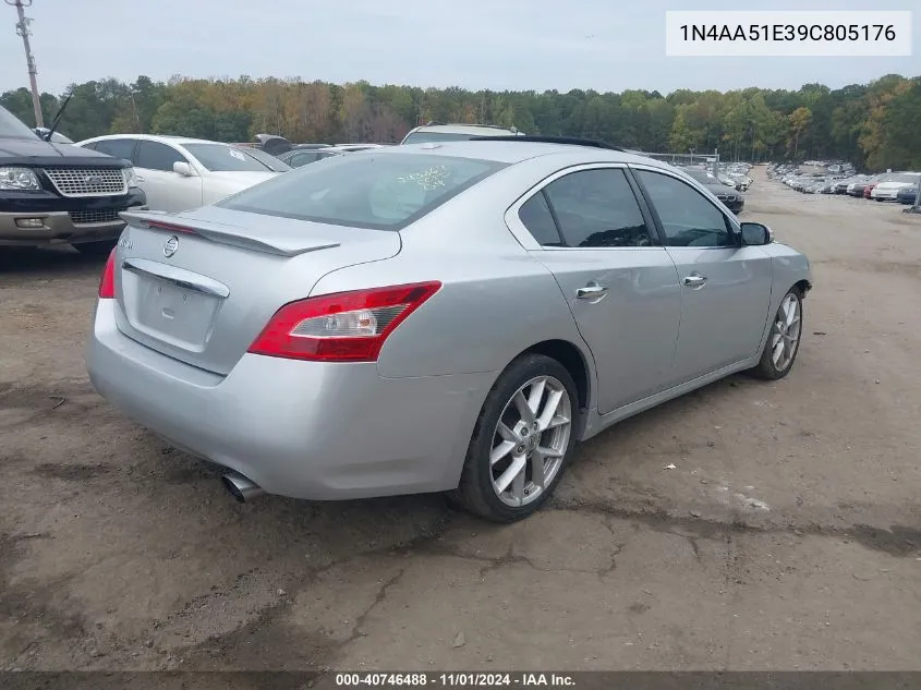 1N4AA51E39C805176 2009 Nissan Maxima 3.5 Sv