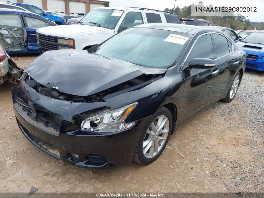 2009 Nissan Maxima 3.5 Sv VIN: 1N4AA51E29C802012 Lot: 40784203