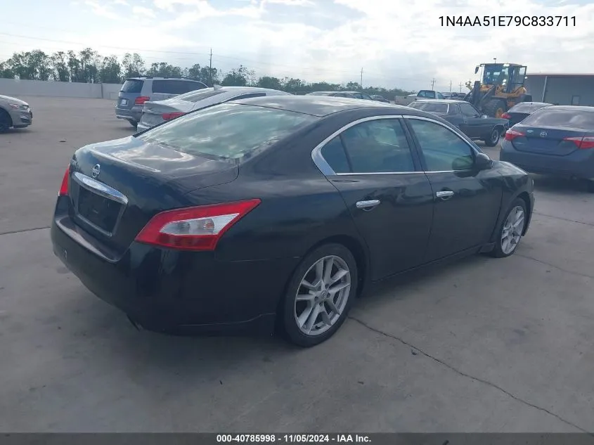 2009 Nissan Maxima 3.5 S VIN: 1N4AA51E79C833711 Lot: 40785998