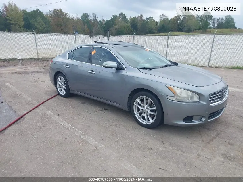 2009 Nissan Maxima 3.5 Sv VIN: 1N4AA51E79C800028 Lot: 40787566