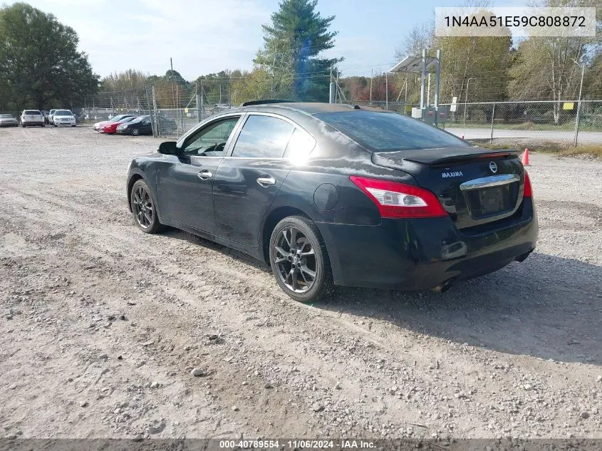 2009 Nissan Maxima 3.5 Sv VIN: 1N4AA51E59C808872 Lot: 40789554