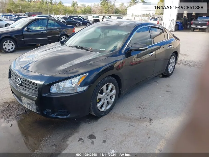 2009 Nissan Maxima 3.5 Sv VIN: 1N4AA51E49C851888 Lot: 40842968