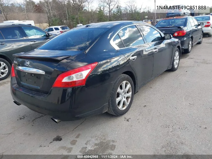 2009 Nissan Maxima 3.5 Sv VIN: 1N4AA51E49C851888 Lot: 40842968