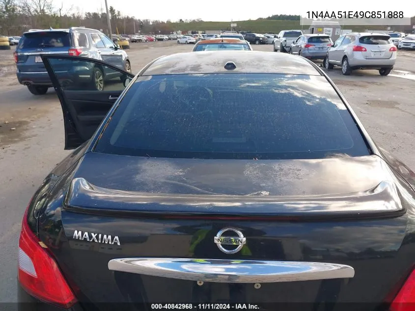 2009 Nissan Maxima 3.5 Sv VIN: 1N4AA51E49C851888 Lot: 40842968