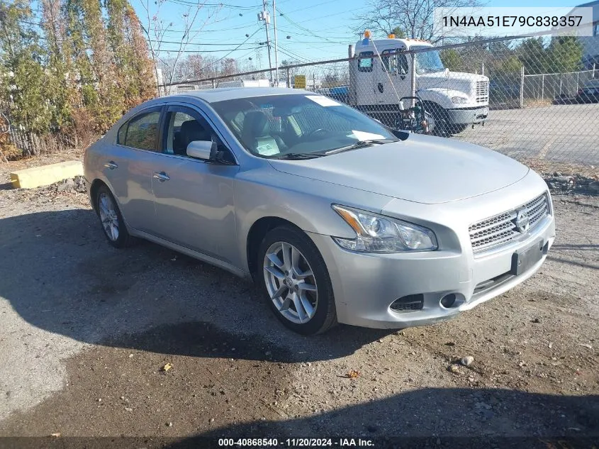 2009 Nissan Maxima 3.5 S VIN: 1N4AA51E79C838357 Lot: 40868540