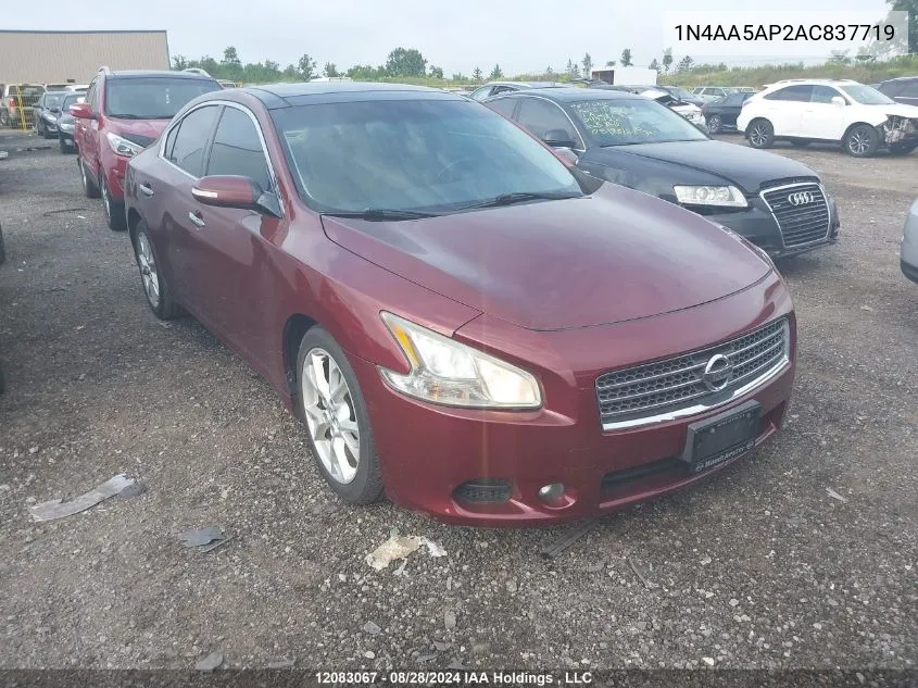 2010 Nissan Maxima 3.5 Sv VIN: 1N4AA5AP2AC837719 Lot: 12083067