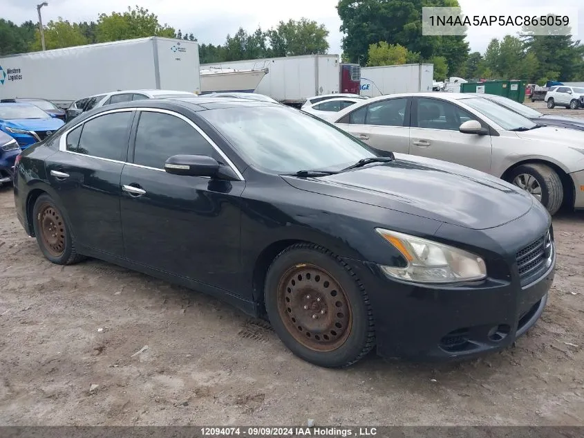 2010 Nissan Maxima S/Sv VIN: 1N4AA5AP5AC865059 Lot: 12094074