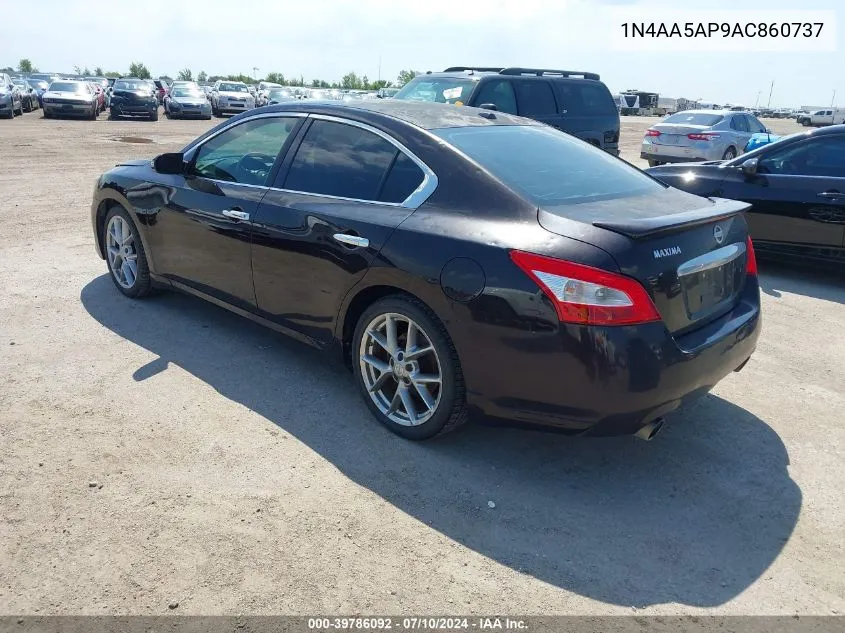 2010 Nissan Maxima 3.5 Sv VIN: 1N4AA5AP9AC860737 Lot: 39786092