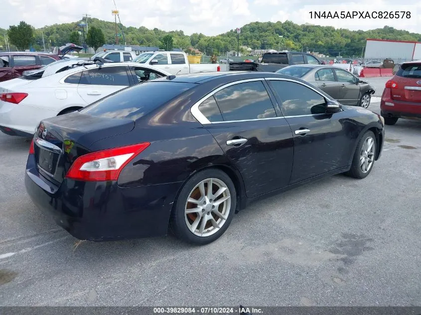 1N4AA5APXAC826578 2010 Nissan Maxima 3.5 Sv