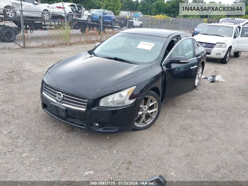 2010 Nissan Maxima 3.5 Sv VIN: 1N4AA5APXAC833644 Lot: 39937175