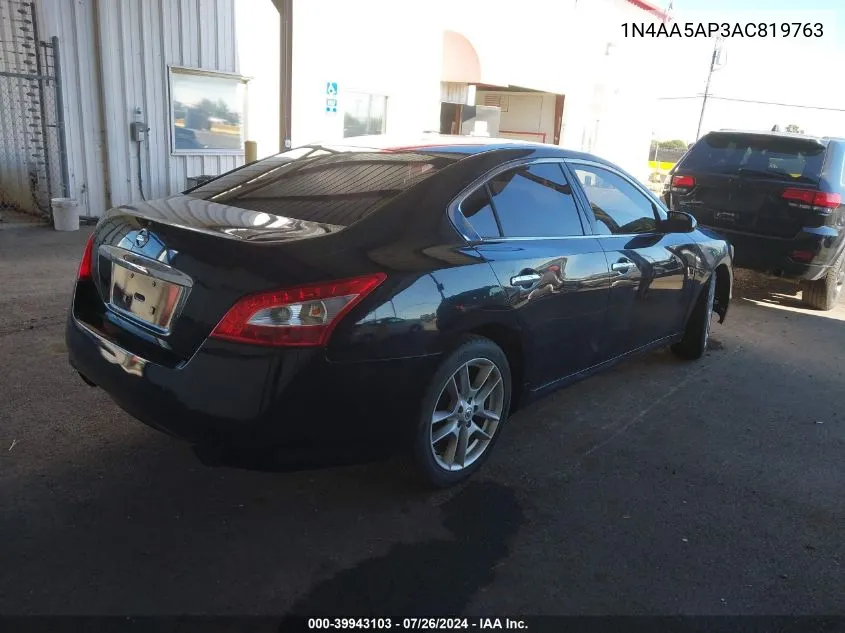 2010 Nissan Maxima 3.5 S VIN: 1N4AA5AP3AC819763 Lot: 39943103