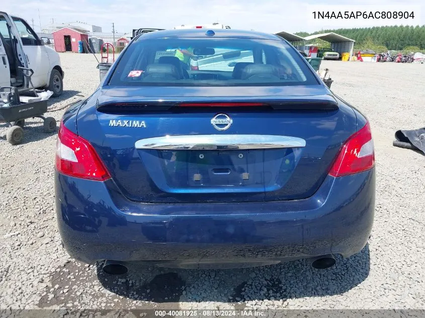 2010 Nissan Maxima 3.5 Sv VIN: 1N4AA5AP6AC808904 Lot: 40081925