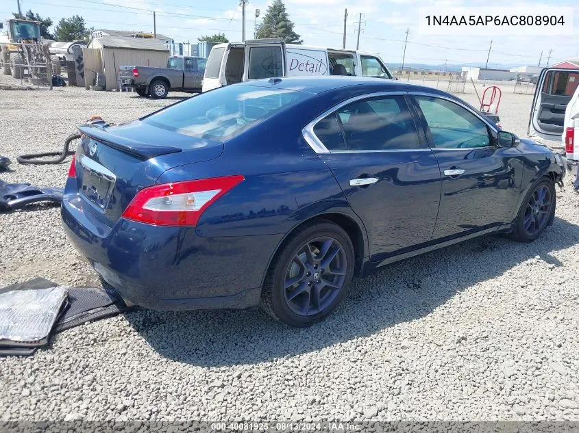 2010 Nissan Maxima 3.5 Sv VIN: 1N4AA5AP6AC808904 Lot: 40081925