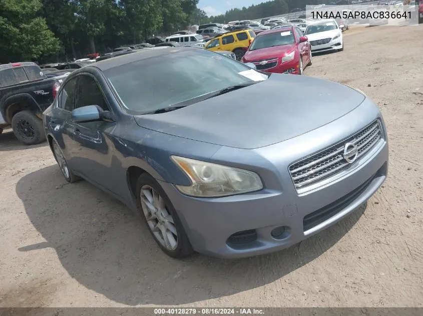 2010 Nissan Maxima 3.5 S VIN: 1N4AA5AP8AC836641 Lot: 40128279