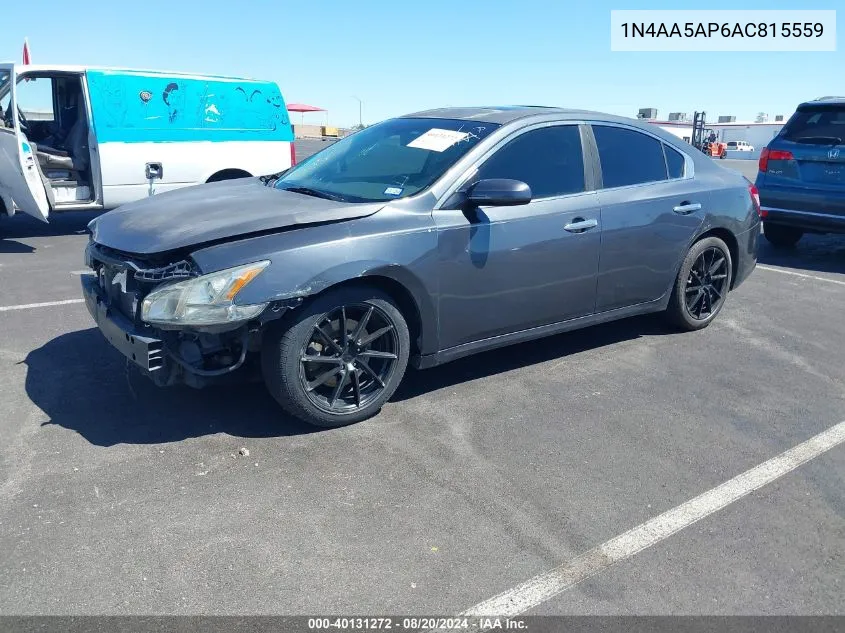 2010 Nissan Maxima 3.5 S VIN: 1N4AA5AP6AC815559 Lot: 40131272