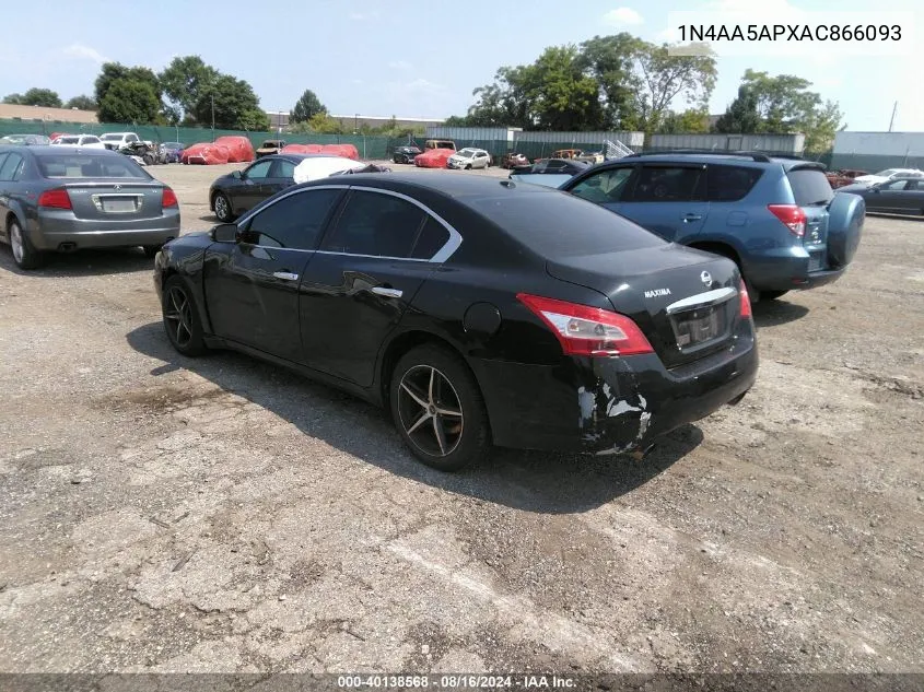 2010 Nissan Maxima 3.5 Sv VIN: 1N4AA5APXAC866093 Lot: 40138568