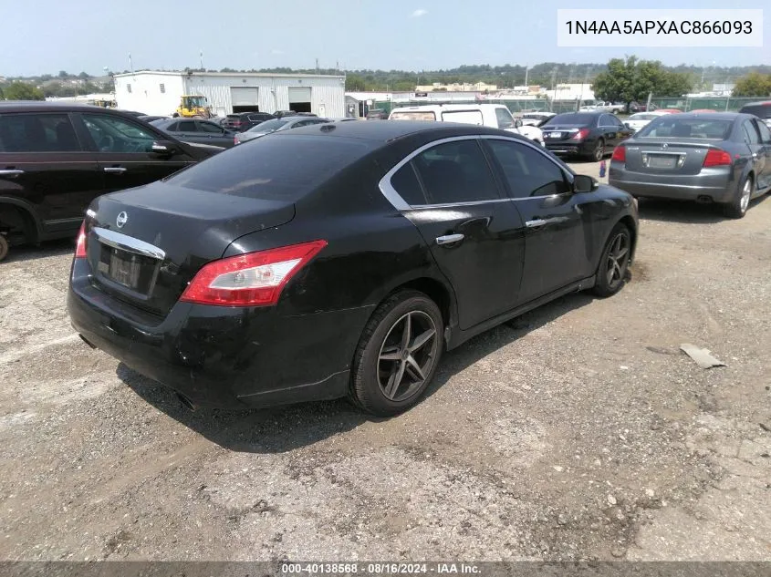 2010 Nissan Maxima 3.5 Sv VIN: 1N4AA5APXAC866093 Lot: 40138568