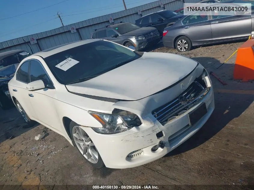 1N4AA5AP1AC843009 2010 Nissan Maxima S/Sv