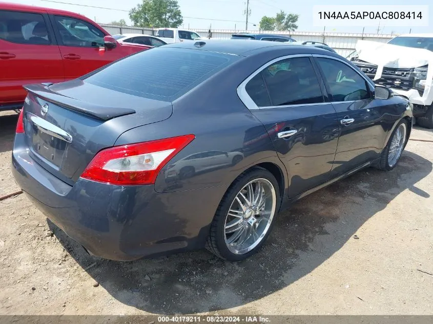 1N4AA5AP0AC808414 2010 Nissan Maxima 3.5 Sv