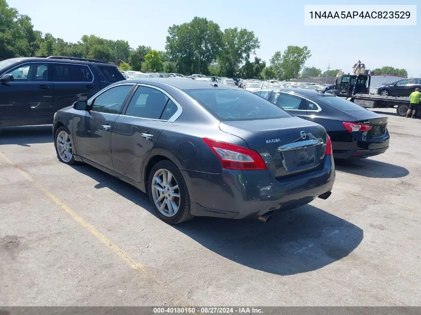 2010 Nissan Maxima 3.5 Sv VIN: 1N4AA5AP4AC823529 Lot: 40180150