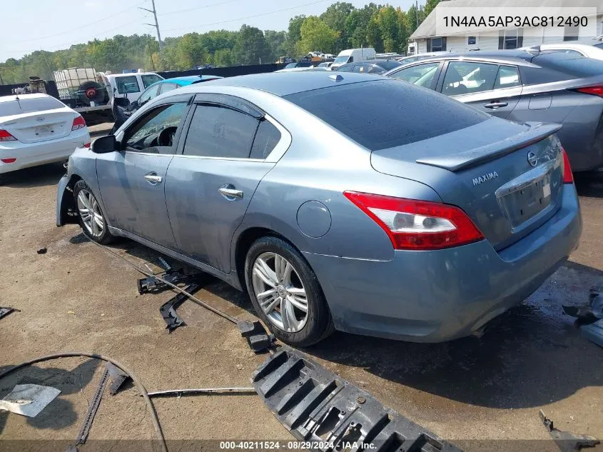 2010 Nissan Maxima 3.5 Sv VIN: 1N4AA5AP3AC812490 Lot: 40211524