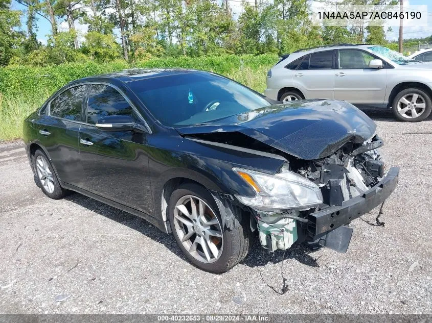 2010 Nissan Maxima 3.5 Sv VIN: 1N4AA5AP7AC846190 Lot: 40232653