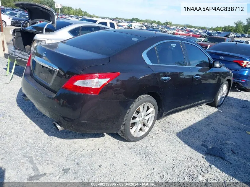 1N4AA5AP4AC838712 2010 Nissan Maxima 3.5 S