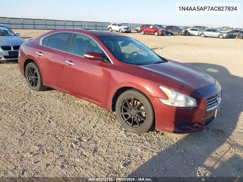 2010 Nissan Maxima 3.5 Sv VIN: 1N4AA5AP7AC827834 Lot: 40272755